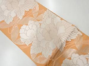 リサイクル　牡丹模様織出し袋帯